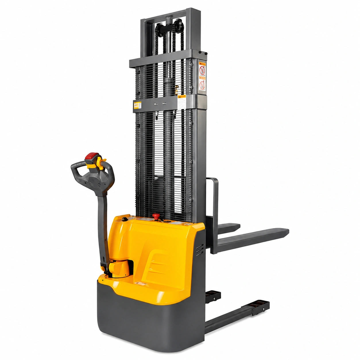 Stivuitor electric cu catarg, condus pietonal (EVV10B/EVV12B/EVV15B), 1000-1500 kg, 1600-3500 mm