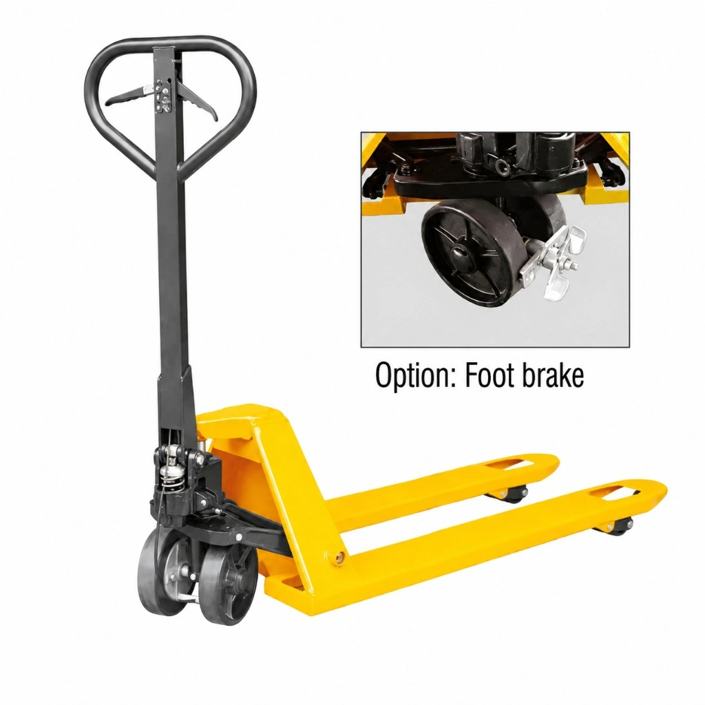 Transpalet manual cu frână (RPV2500K) 2500 kg